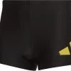 Adidas 3 Bars Boxers Men, noir -Natation Homme Soldes adidas 3 bars boxers men black impact yellow 1 1