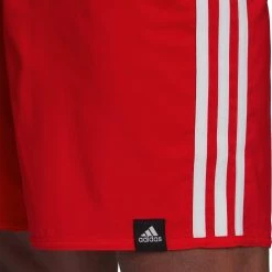 Adidas 3S CLX Shorts Men, rouge -Natation Homme Soldes adidas 3s clx shorts men vivid red white 5