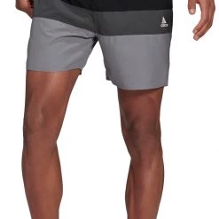 Adidas Block CLX Short Length Shorts Men, noir/gris -Natation Homme Soldes adidas block clx short length shorts men black grey three 4
