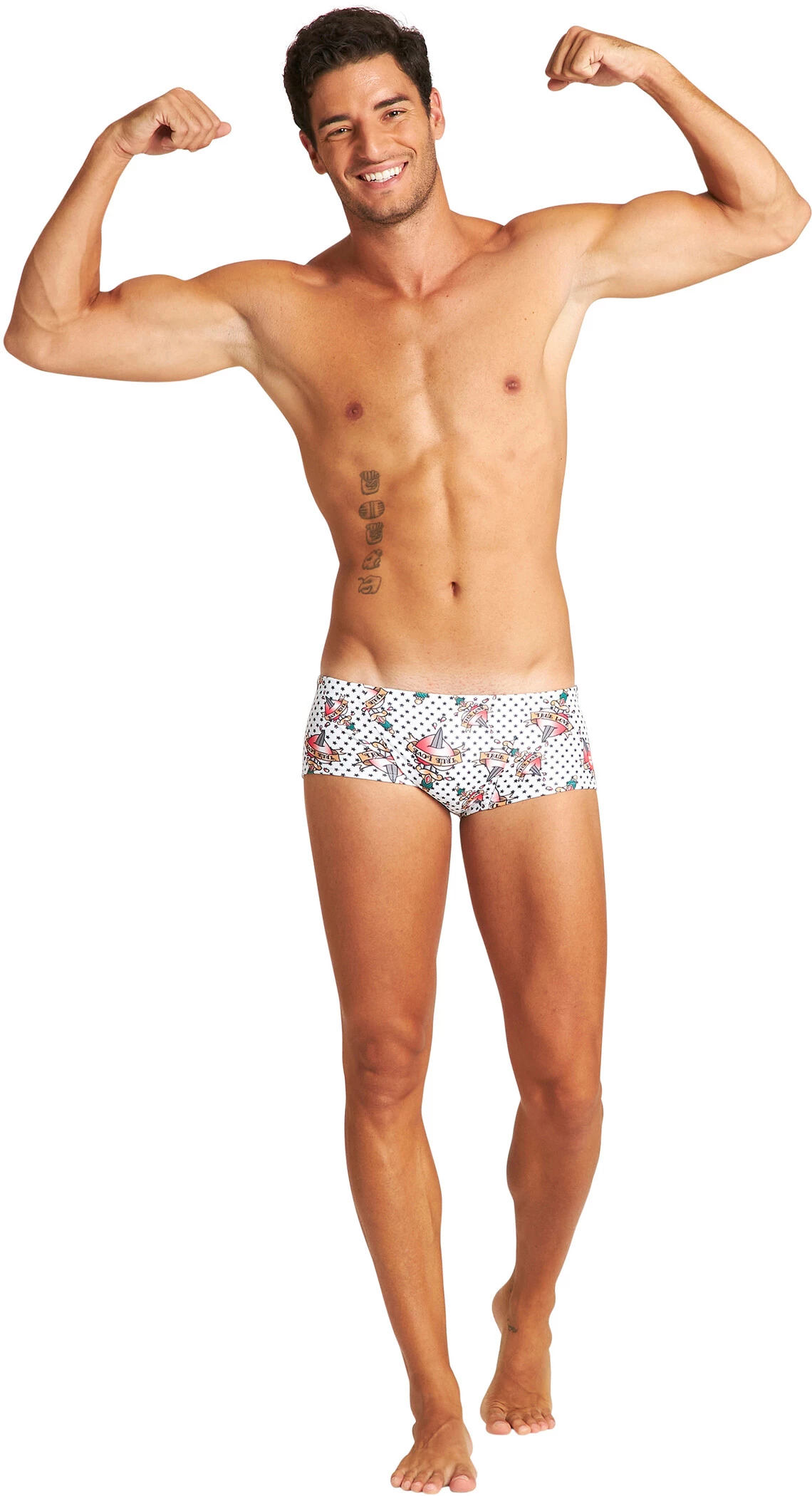 Arena Crazy Tattoos Low Waist Shorts Men, blanc/Multicolore 7 Arena Crazy Tattoos Low Waist Shorts Men, blanc/Multicolore – Image 5