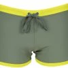 Arena Fundmentals Borders Shorts Men, olive/jaune -Natation Homme Soldes arena fundmentals borders shorts men army soft green 1