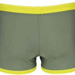 Arena Fundmentals Borders Shorts Men, olive/jaune -Natation Homme Soldes arena fundmentals borders shorts men army soft green 2