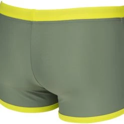 Arena Fundmentals Borders Shorts Men, olive/jaune -Natation Homme Soldes arena fundmentals borders shorts men army soft green 4