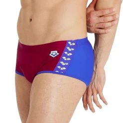 Arena Icons Panel Low Waist Shorts Men, rouge -Natation Homme Soldes arena icons panel low waist shorts men burgundy neon blue 5