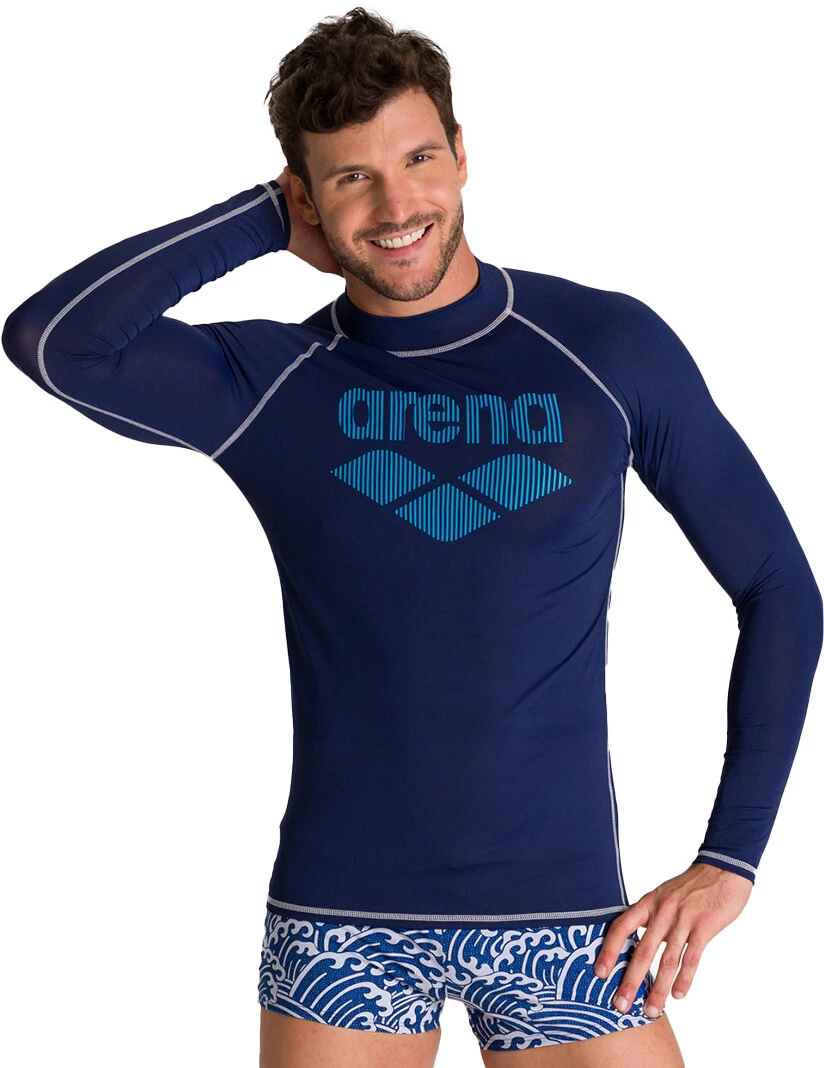 Arena Rash LS UV Vest Men, blanc/gris 7 Arena Rash LS UV Vest Men, blanc/gris – Image 5