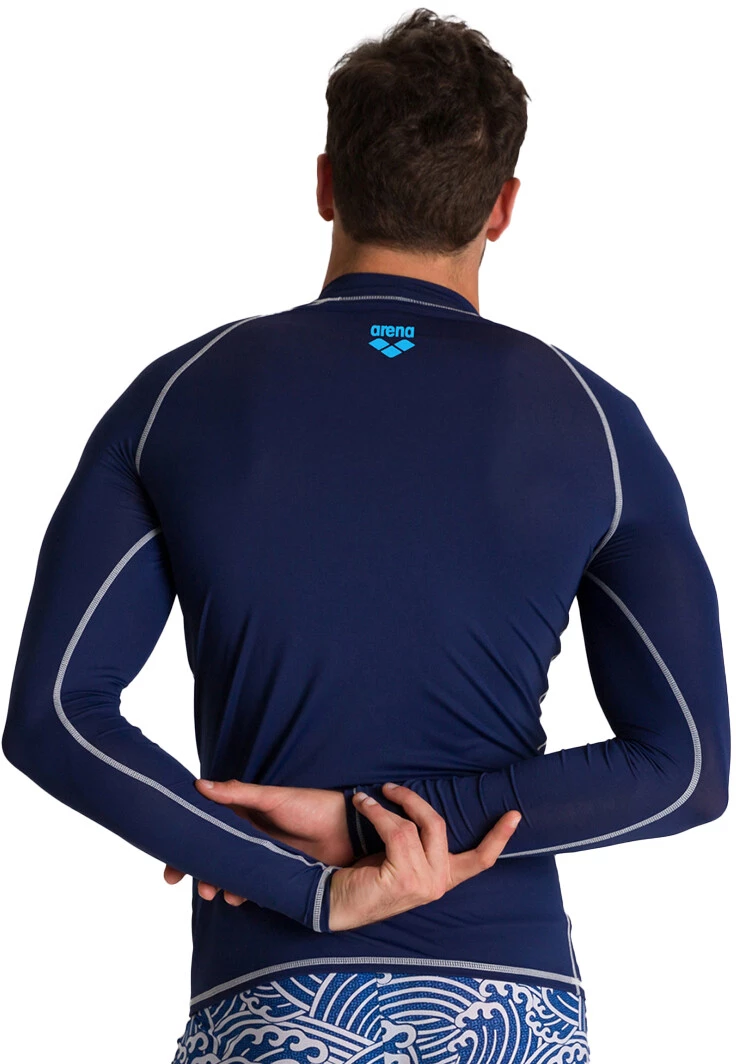 Arena Rash LS UV Vest Men, blanc/gris 8 Arena Rash LS UV Vest Men, blanc/gris – Image 6