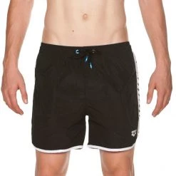 Arena Team Stripe Short de bain Homme, noir/blanc -Natation Homme Soldes arena team stripe boxer men black white black 3