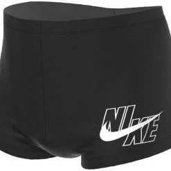 Nike Swim Logo Square Leg Shorts Men, noir