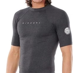 Rip Curl Down Patrol Performance SS UV Shirt Men, noir -Natation Homme Soldes rip curl down patrol ss uv shirt men black marled 3