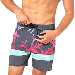 Rip Curl Mirage Retro Jungle Shorts Men, gris/Multicolore -Natation Homme Soldes rip curl mirage retro jungle shorts men black 4
