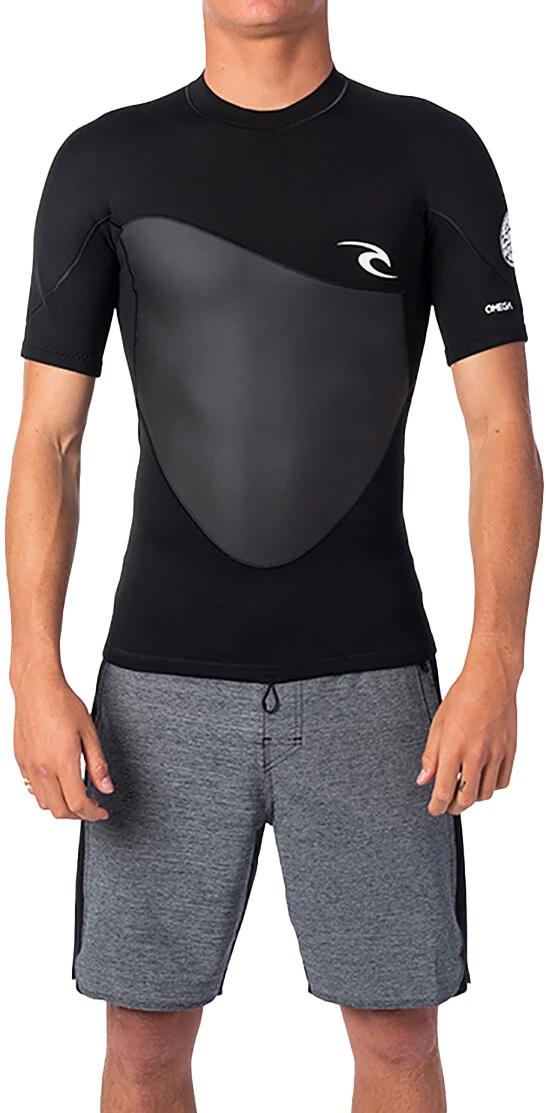 Rip Curl Omega SS Back Zip Jacket Men, gris/rouge 3 Rip Curl Omega SS Back Zip Jacket Men, gris/rouge