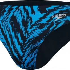 Speedo Allover 7cm Briefs Men, noir/bleu