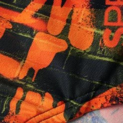 Speedo Wallspray Club Training Allover 17cm Briefs Men, orange/vert -Natation Homme Soldes speedo wallspray club training allover 17cm briefs men salso atom lime olive black 3