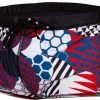 Z3R0D Drag Patchwork Swim Briefs Men, rouge/noir