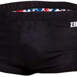 Z3R0D Drag Patchwork Swim Briefs Men, rouge/noir -Natation Homme Soldes z3r0d drag patchwork swim briefs men red black 3