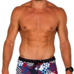 Z3R0D Drag Patchwork Swim Briefs Men, rouge/noir -Natation Homme Soldes z3r0d drag patchwork swim briefs men red black 5